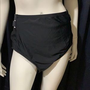 Boutique Cutout Side Strappy Black Swimsuit Bottom XXXL New